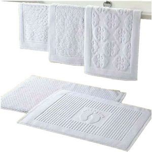 Anti Slippery Jacquard Pattern Cotton Floor Towels