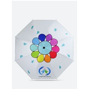 Full Color Digital Outside Surface Semi-Automatic Umbrella Foldable Umbrella