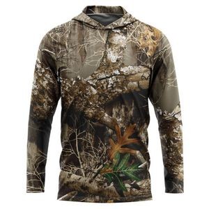 Realtree® Men's 4.4 Oz. Polyester Interlock Hooded T-Shirt