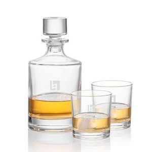 Whitlock Decanter & 2 On-the-Rocks