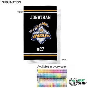 72 Hr Fast Ship - Team Towel in Microfiber Dri-lite Terry, 15x25, Sublimated Sports Towel