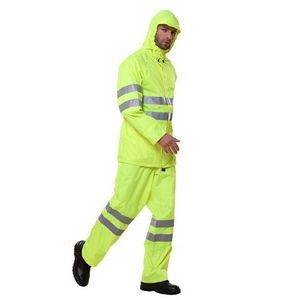 Safety Reflective Rain Jacket Suit