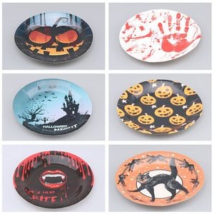 Custom Full Color Imprint Round Disposable Eco-Friendly Party Paper Plate Size 7"