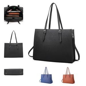 Pu Leather Laptop Tote Bag