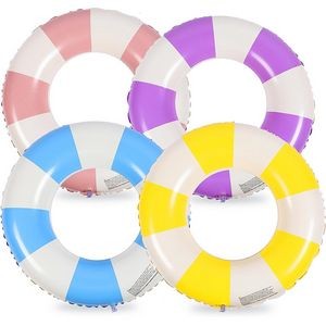 Striped Inflatable Swimming Ring