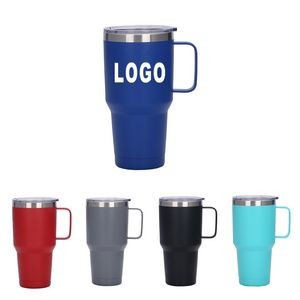 30 oz. Travel Tumbler with Stainless Steel Handle