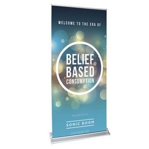 Retractable Banner Stand - Quick Change w/12 Mil PVC (39"w x 82"h)