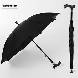 Long handled umbrella automatic 23 inch double bone black glue clear umbrella customized advertising
