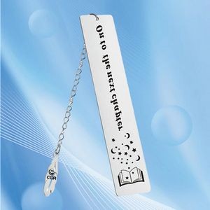 Stainless Steel Silver Lettering Bookmark