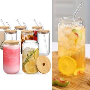 Eco-Conscious 12 Oz Mason Jar Smoothie Cups with Bamboo Lid and Reusable Straw