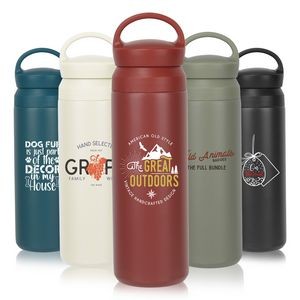 16 Oz. Stainless Steel Insulated Plastic Water Bottle With Handle