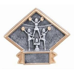 Large Diamond Plate Cheerleading Award - 6"x8 1/2"