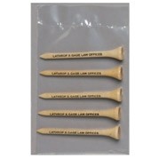 Value Poly Bag Pack w/ Five 2 3/4" Tiger Golf Tees