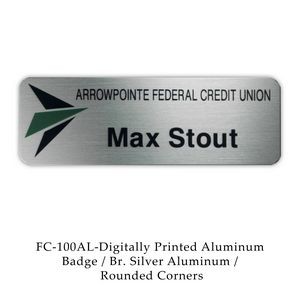 Digital Full Color Aluminum Name Badge