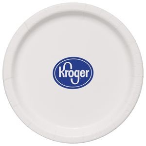 9" Coated Paper Plate - White