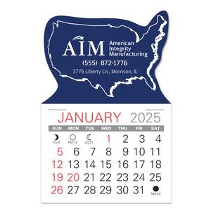 USA Shape Value Stick Adhesive Calendar