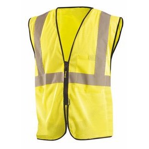 Class 2 High Visibility Mesh Standard Vest w/Zipper