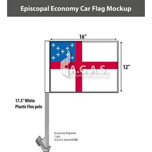 Episcopal Car Flags 12x16 inch Economy