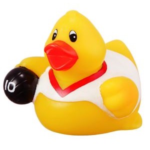 Rubber Rollin Bowlin Player Duck© Toy