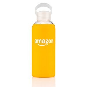 Kraver 18.6 oz. Glass milk bottle with silicone sleeve