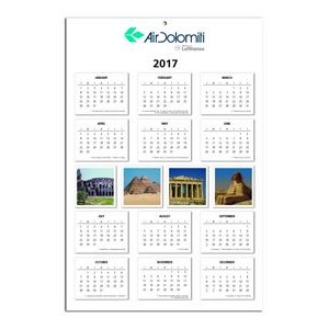 Year-At-A-Glance Wall Calendar w/Stock Images - 2 Sides (11 1/2"x17 1/8")