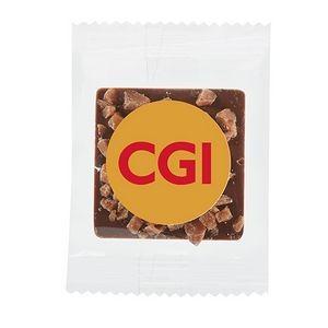 Bite Size Belgian Chocolate Square with Crushed Toffee