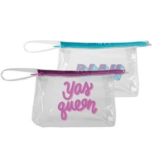 Continued Jetsetter Large Pouch (Clear + Grid Vinyl)