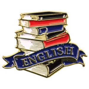 Bright Gold Educational English Lapel Pin (1-1/8")