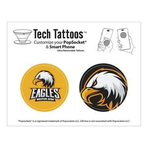 PopSocket® & Phone Tech Tattoo™ | 4 1/2" x 3 1/2" Sheet | White Vinyl