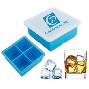 Large Ice Cube Mold Makes 4 Big Ice Cubes Keep Drinks Chilled with Praticube Large Ice Cube Tray