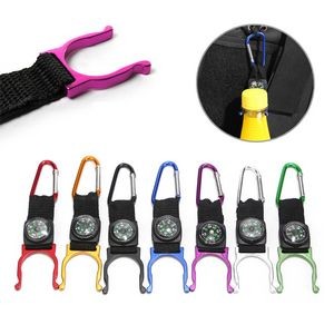 Carabiner Strap Bottle Holder With Compass Key Chain