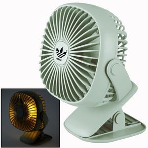 Rotatable Fan with Night Light and Clip