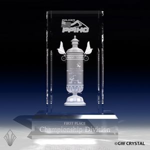Pikes Peak Vertical Crystal Award (10" x 7" x 4 3/8")
