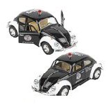 5" Volkswagen Beetle Police Toy Car