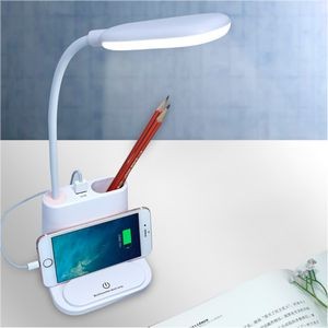 USB charge student bed LED light pen phone holder