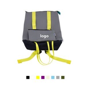 Zippered Neoprene Travel Student Backpack