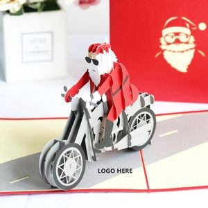 3D Christmas Santa Claus Greeting Cards