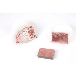 PET Rose Gold Foiled Custom Poker Playing Cards 54 Cards