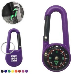 Compass Carabiner With Key Ring