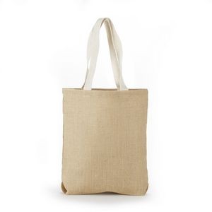 Jute/Burlap Tote Bag With Gusset