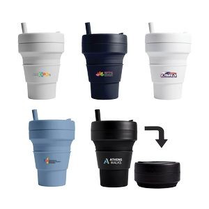 Stojo 16 Oz. Collapsible Cup (Full Color Digital)