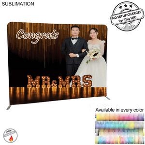 Wedding Photo 8'W x 8'H EuroFit Straight Wall Display Kit, with Full Color Graphics Double Sided.