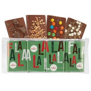 1Oz. Belgian Chocolate Bar Gift Set - Set of 4 w/ Assorted Toppings