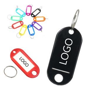 Plastic Key Tags with Split Ring And Label Window