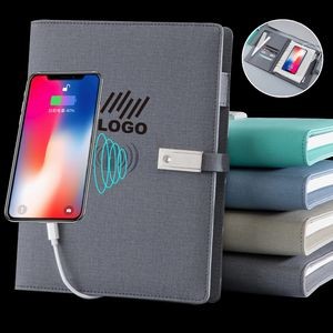 Wireless Wired Charging Power Bank Business Notebook