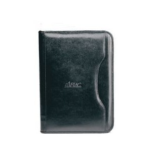 Deluxe Executive Vintage Leather Padfolio - Black