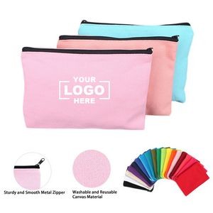 Full Color Canvas Pencil Bag Organizer Zipper Pouch