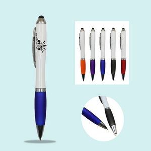Sleek White Ballpoint with Touch Feature
