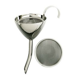 Silver Plated Classic Wine Funnel w/Screen