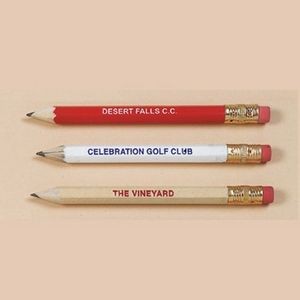 Hex Golf Pencil w/ Eraser (3 1/2